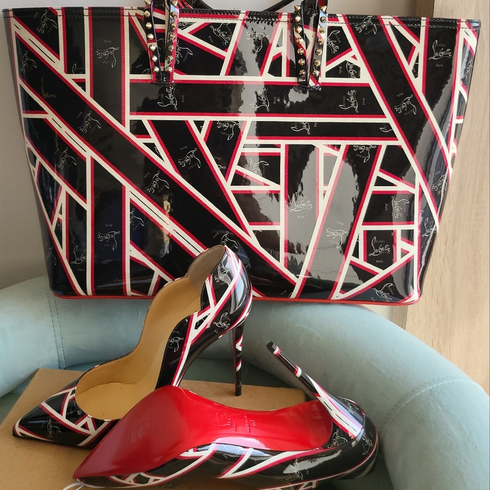 Authentic Louboutin Shoes Matching Bag - Picture 2 of 2